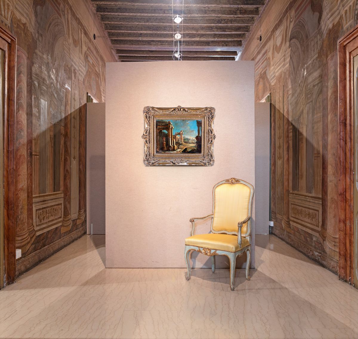 Scuola Romana del XVIII Secolo - Capriccio Architettonico