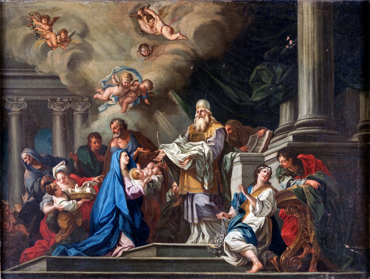 Scuola Napoletana del XVIII Secolo - Presentazione al Tempio