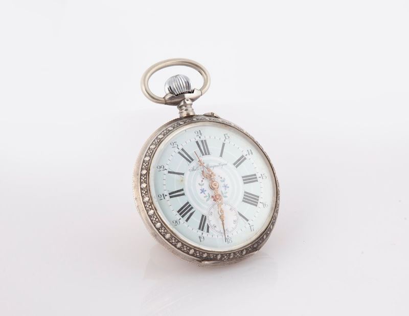 Anonimo - Orologio da Tasca Remontoir da Ferroviere in Argento 800/000 Germania