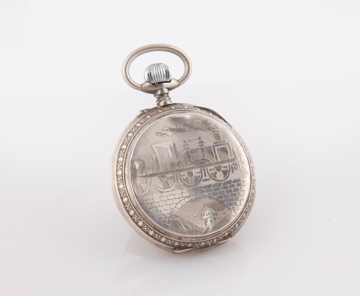 Anonimo - Orologio da Tasca Remontoir da Ferroviere in Argento 800/000 Germania