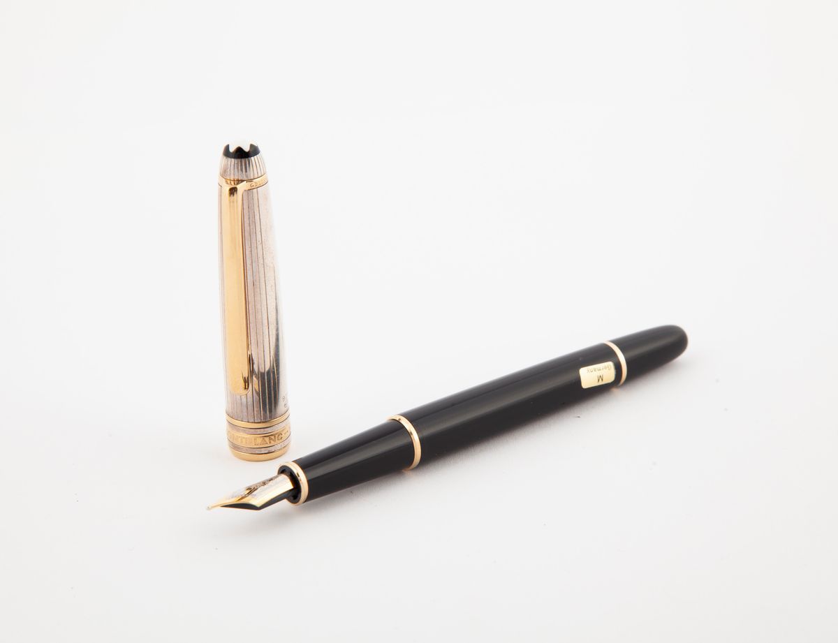 Montblanc Meisterstuck 146 - Penna Stilografica in Vernice ed Argento 925%
