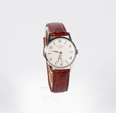 Thusyt - Orologio da Polso a Carica Manuale da Uomo in Acciaio. Anni '50
