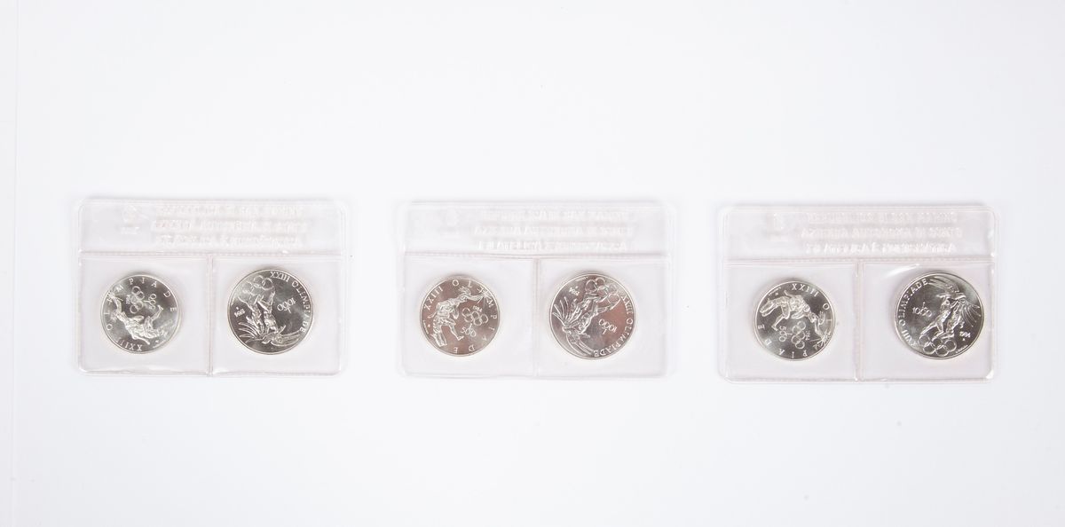 Lotto 3 Dittici 500 Lire e 1.000 Lire 1984 San Marino