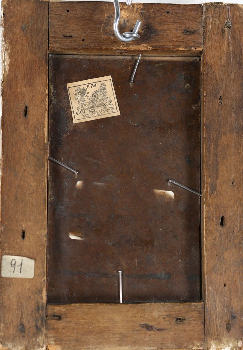 Pittore del XVIII Secolo - Figura di Vecchio Sorridente con Mantello Scuro