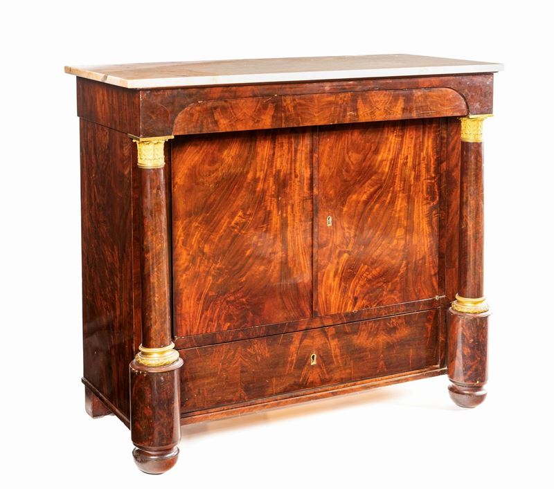 Credenza in Piuma di Mogano, Francia, XIX Secolo
