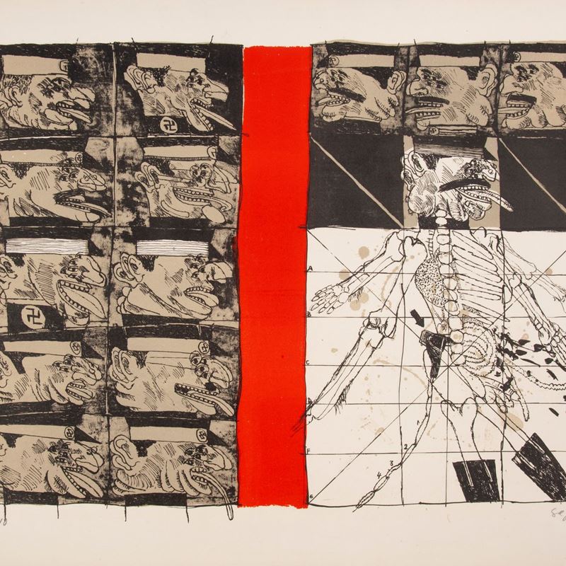 Antonio Seguí - Composizione in Rosso
