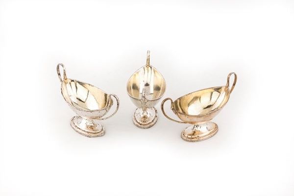 TRE SALIERINE IN ARGENTO