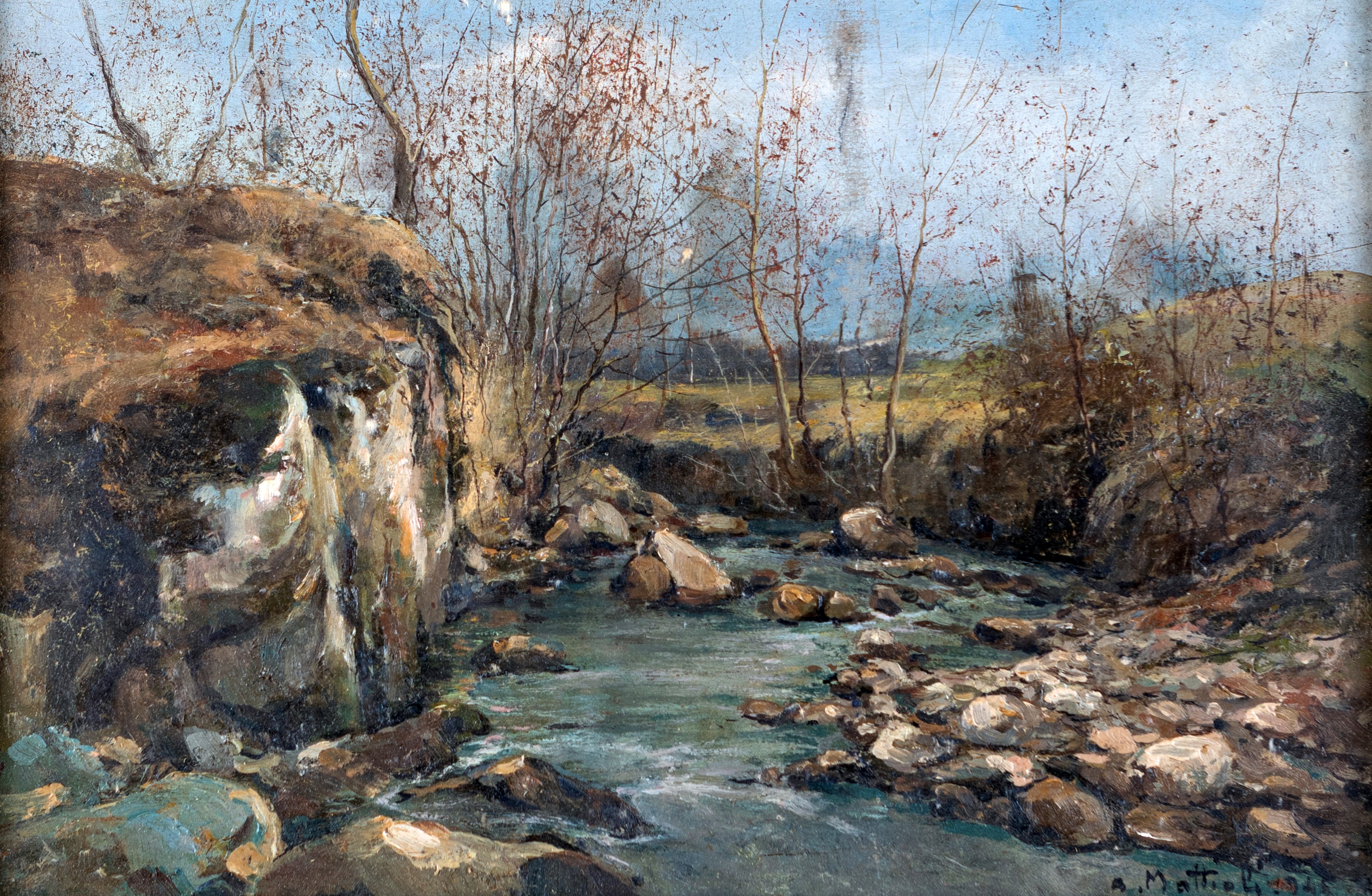 Armeno Mattioli - Paesaggio con Ruscello
