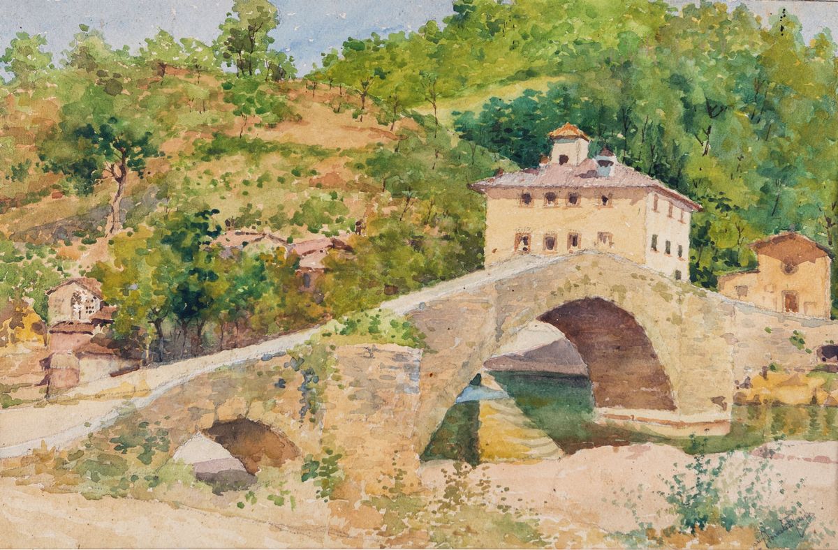 Scuola Italiana del XX Secolo - Il Ponte a Vicchio