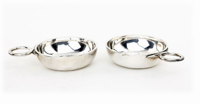 Coppia di Piccoli Tastevin in Argento 925, Bulgari