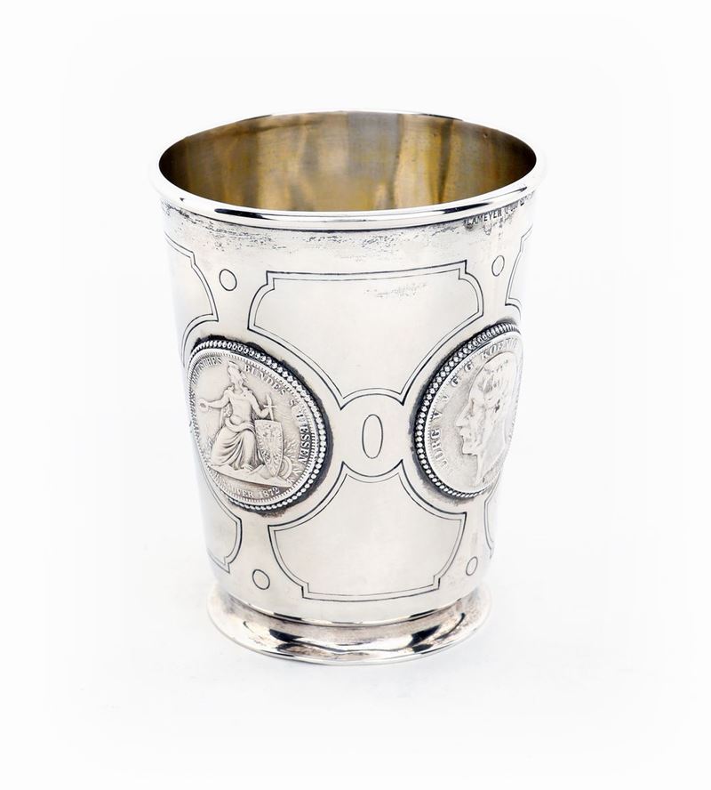 Bicchiere in Argento, Germania XIX Secolo, Argentiere Lameyer
