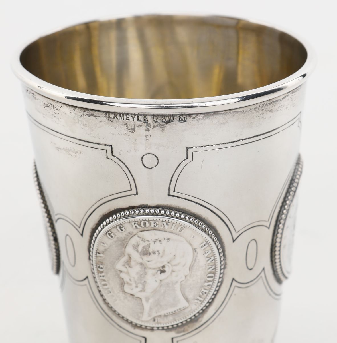 Bicchiere in Argento, Germania XIX Secolo, Argentiere Lameyer