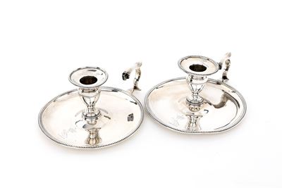 Coppia di Bugie in Argento, Londra 1856, Argentiere S.w.