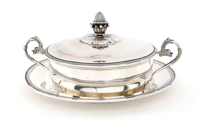 Legumiera con Piatto, Parigi 1809 - 1819, Argentiere Martin-guilaume Biennais