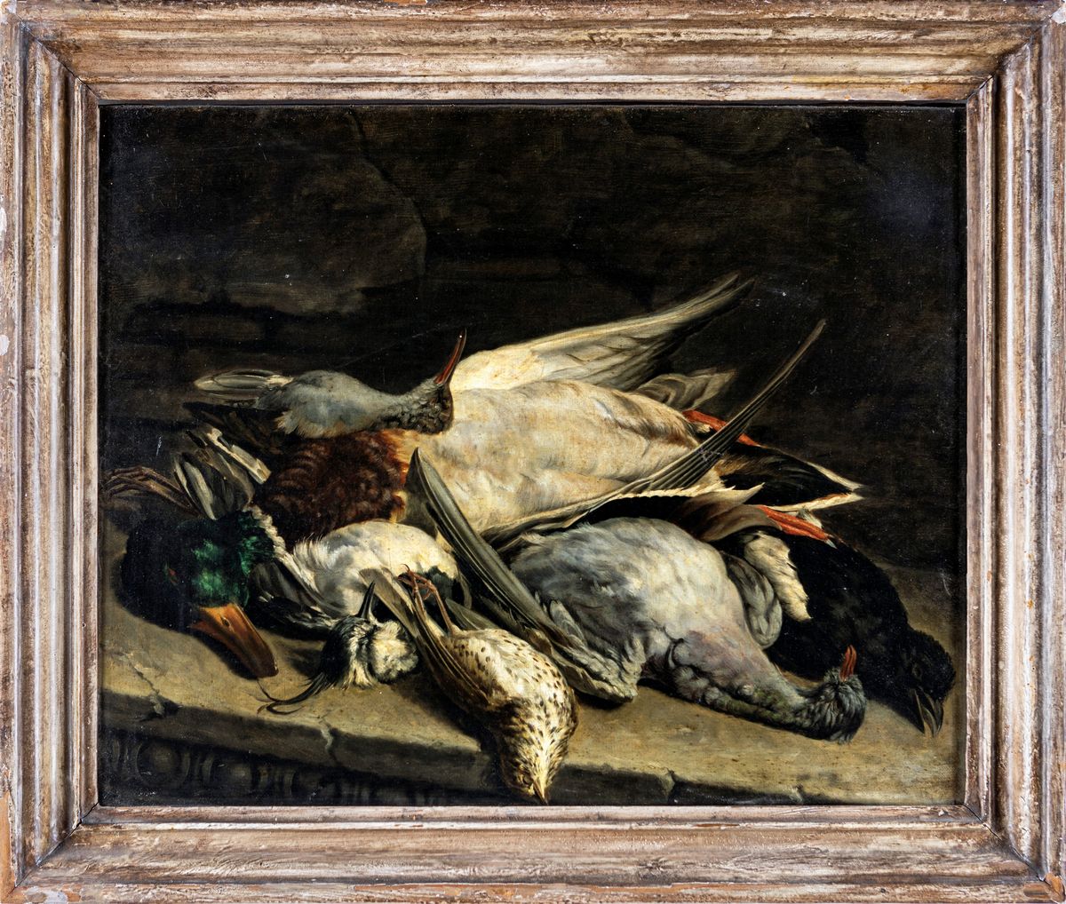 Baldassarre De Caro - Coppia di Nature Morte con Cacciagione
