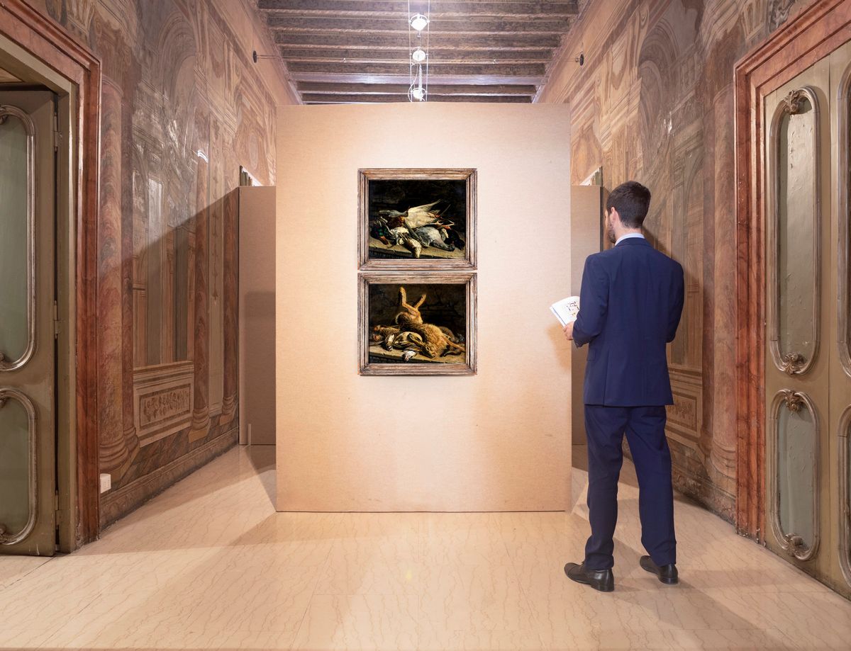 Baldassarre De Caro - Coppia di Nature Morte con Cacciagione