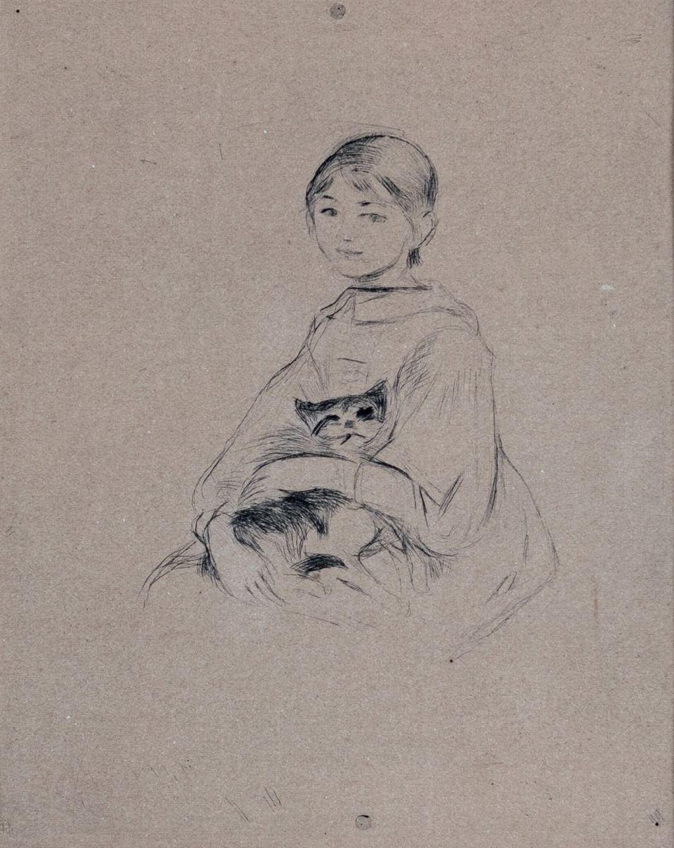 Berthe Marie Pauline Morisot - Ragazza con il Gatto (julie Manet)