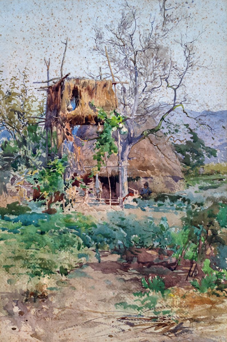 Onorato Carlandi - Capanna a Terracina