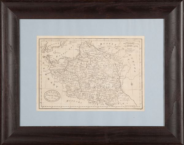 John Cary - Cartina della Polonia. Fine XVIII inizi XIX secolo