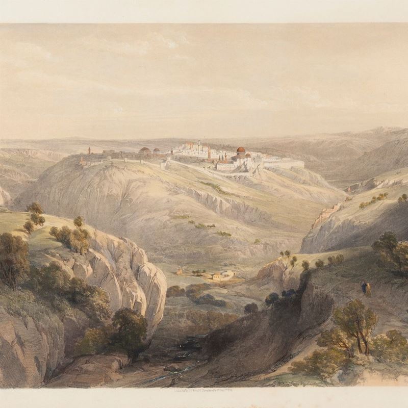 David Roberts - Veduta di Gerusalemme dal Sud della Terra Santa
