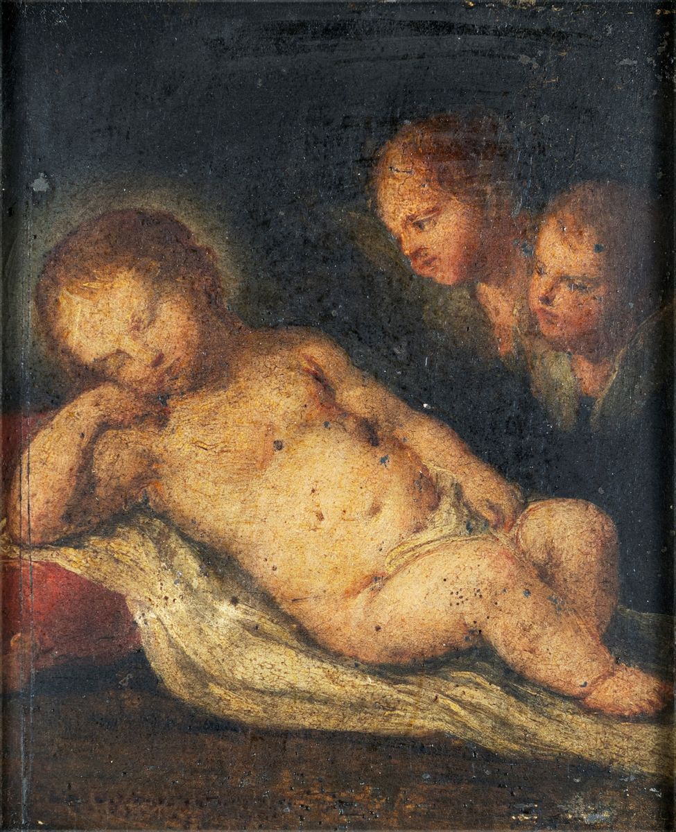 Scuola Romana del XVII Secolo - Bambin Gesù con Putti