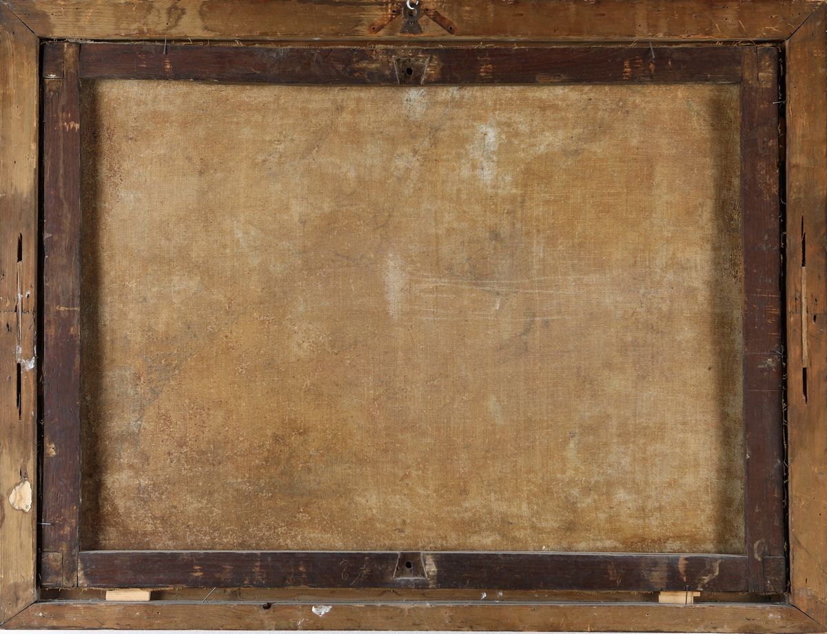 Scuola Napoletana del XVIII Secolo - Paesaggio Fluviale con Figura