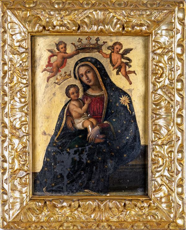 Scuola Romana del XVII secolo - Madonna col Bambino