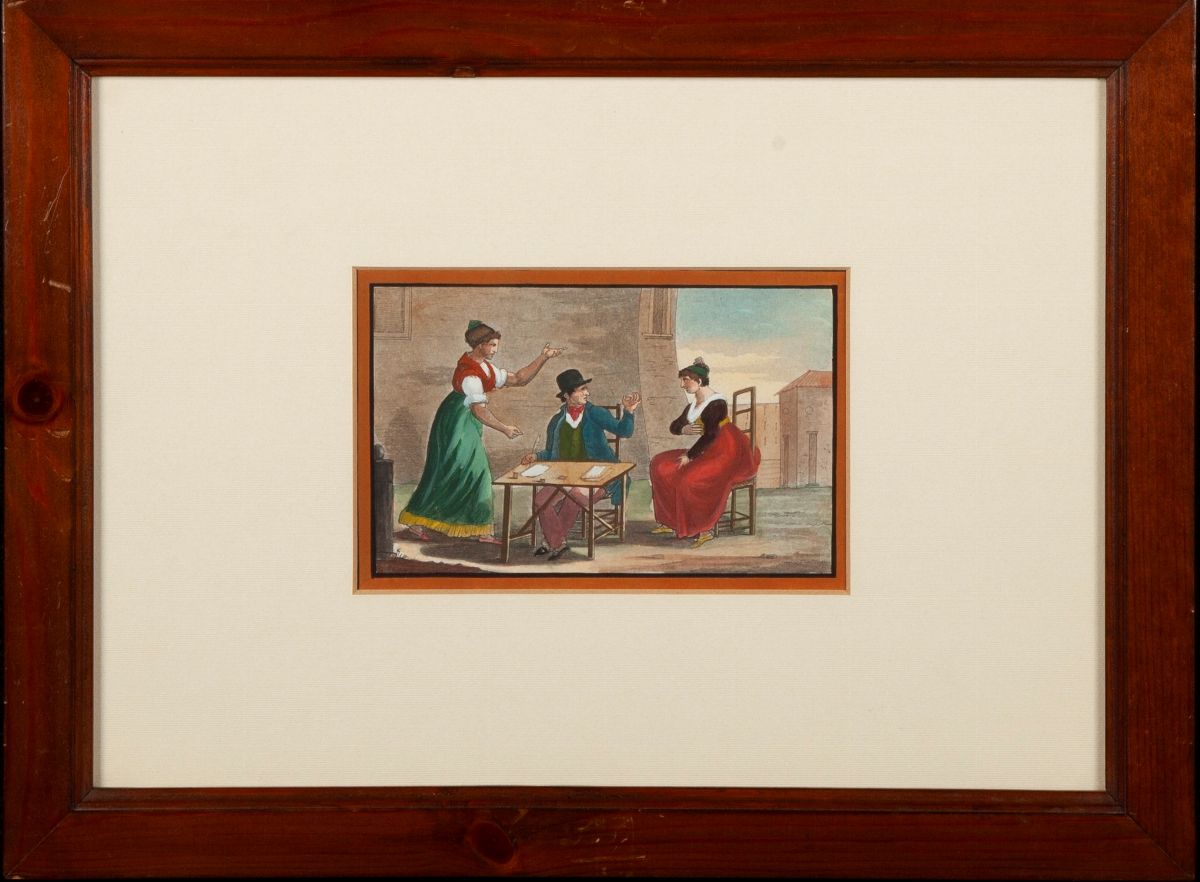 Anonimo del XIX Secolo - Due Scene di Genere