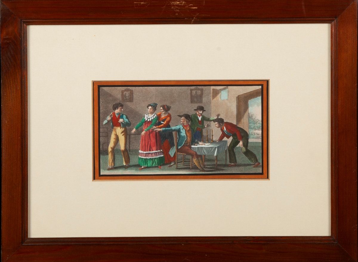 Anonimo del XIX Secolo - Due Scene di Genere