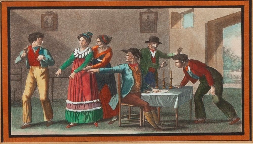 Anonimo del XIX Secolo - Due Scene di Genere