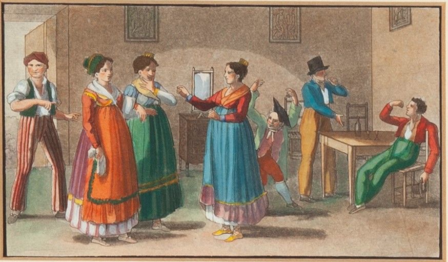 Anonimo del XIX Secolo - Due Scene di Genere