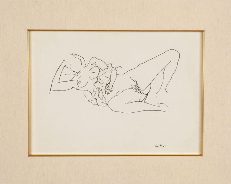 Renato Guttuso - Nudo di Donna Distesa