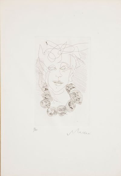 Ritratto di Donna con Collana di Perle