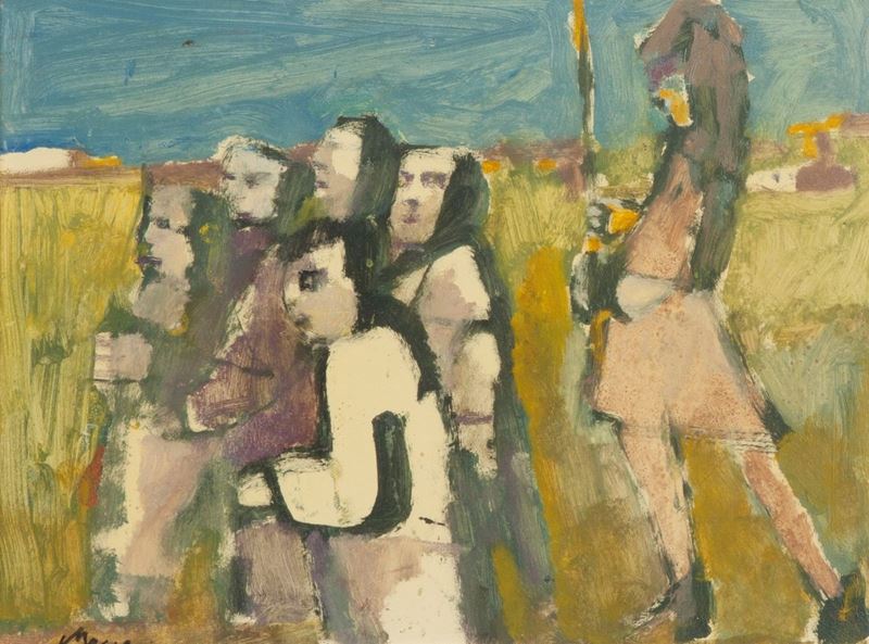 Mino Maccari - Figure nel Paesaggio