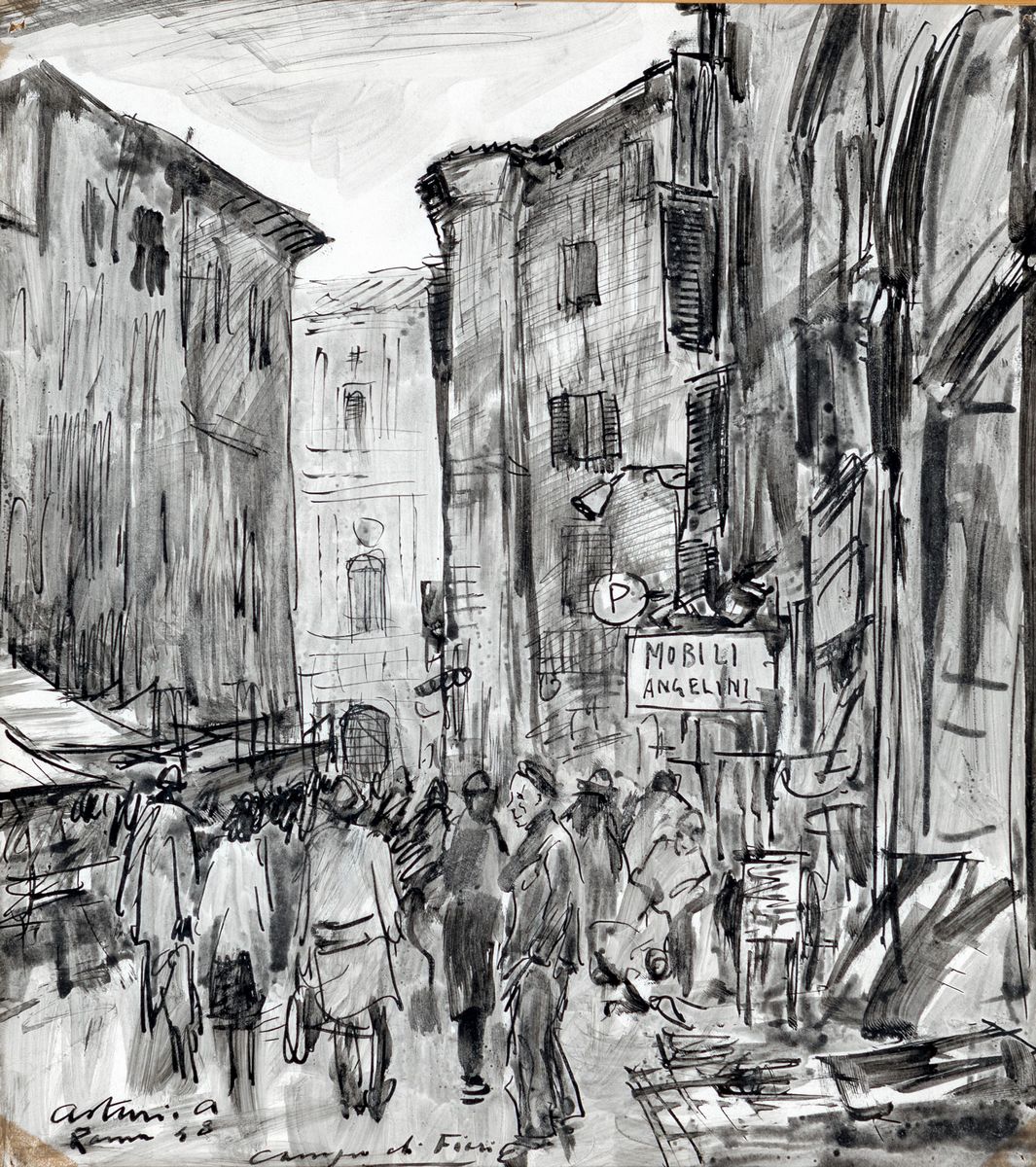 Antonio Asturi - Gente a Campo dei Fiori