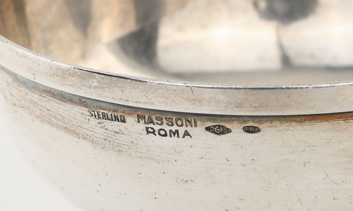 Coppia di Coppette in Argento Sterling, Massoni, Roma
