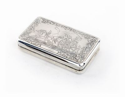 Tabacchiera Rettangolare in Argento
