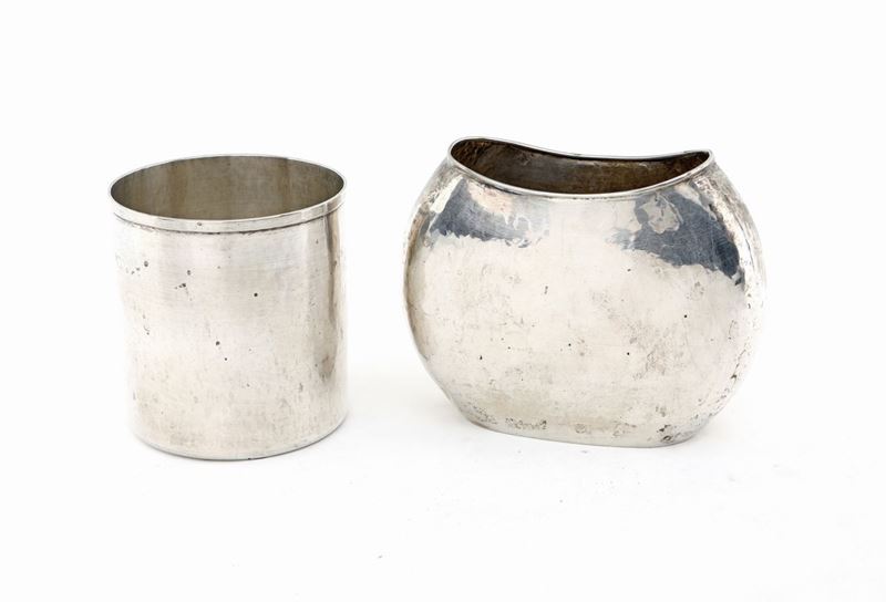 Piccolo Vaso e Bicchiere in Argento