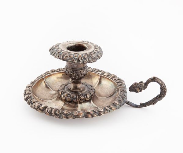 Bugia in argento, Napoli, XIX secolo