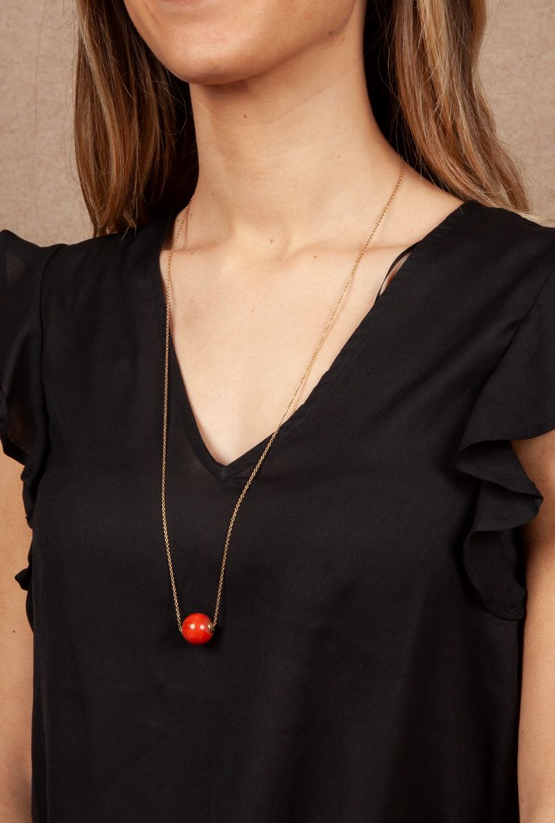 Collana in Oro e Corallo Rosso