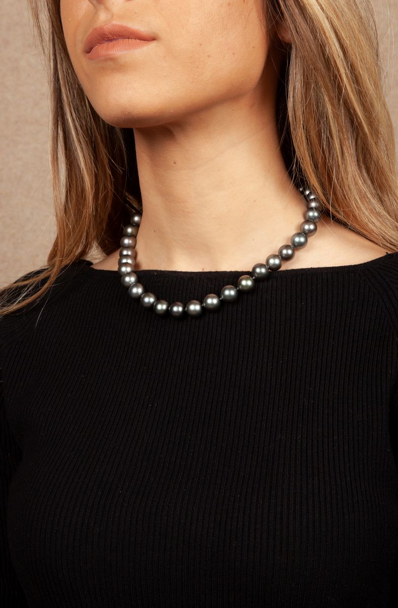 Collana di Perle Tahiti con Oro e Brillanti