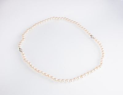 Collana di Perle in Oro e Brillanti