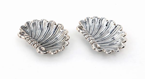 Coppia di posacenere in argento 925