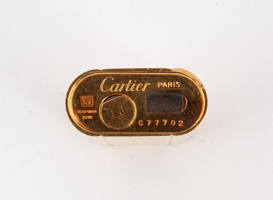 Cartier - Accendino in Metallo Placcato in Oro Giallo