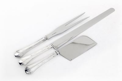 Tre Posate da Carne in Metallo Argentato
