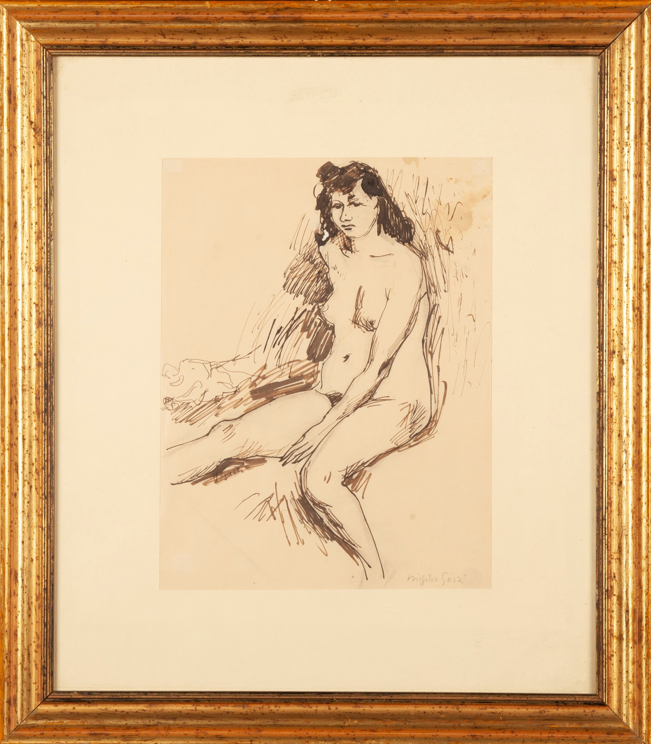 Virgilio Guzzi - Nudo di Donna Seduta