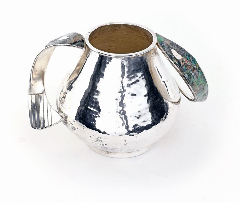 Vaso da Fiori in Metallo Argentato, Messico
