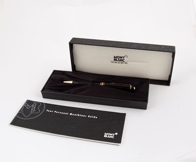 Montblanc Meisterstuck - Penna a Sfera in Vernice Nera con Particolari in Metallo Dorato