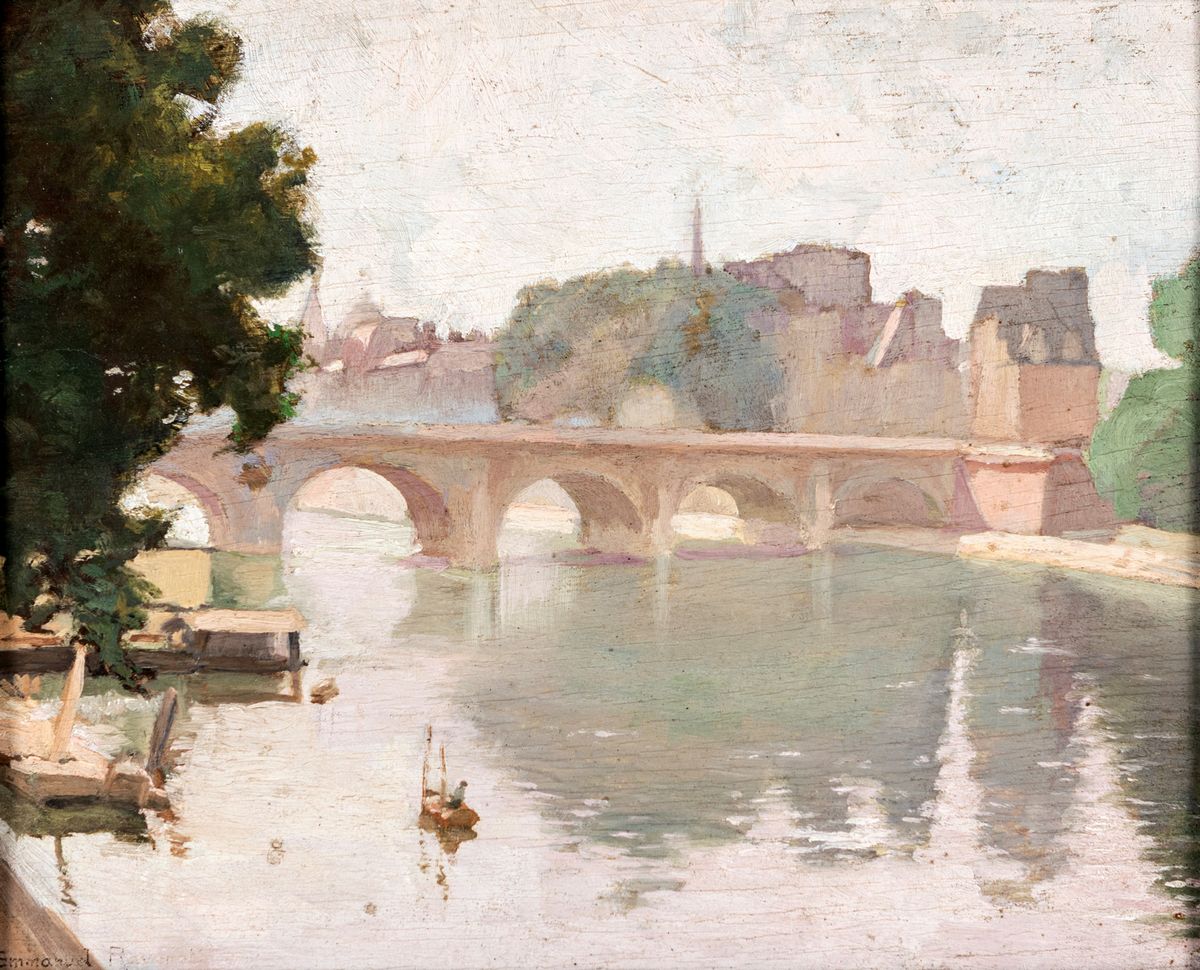 Emmanuel - Charles - Pierre Raverot - Pescatori Davanti a Pont Neuf