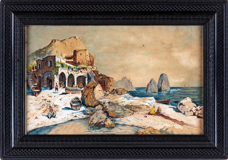 Salvatore Fergola - Paesaggio Caprese